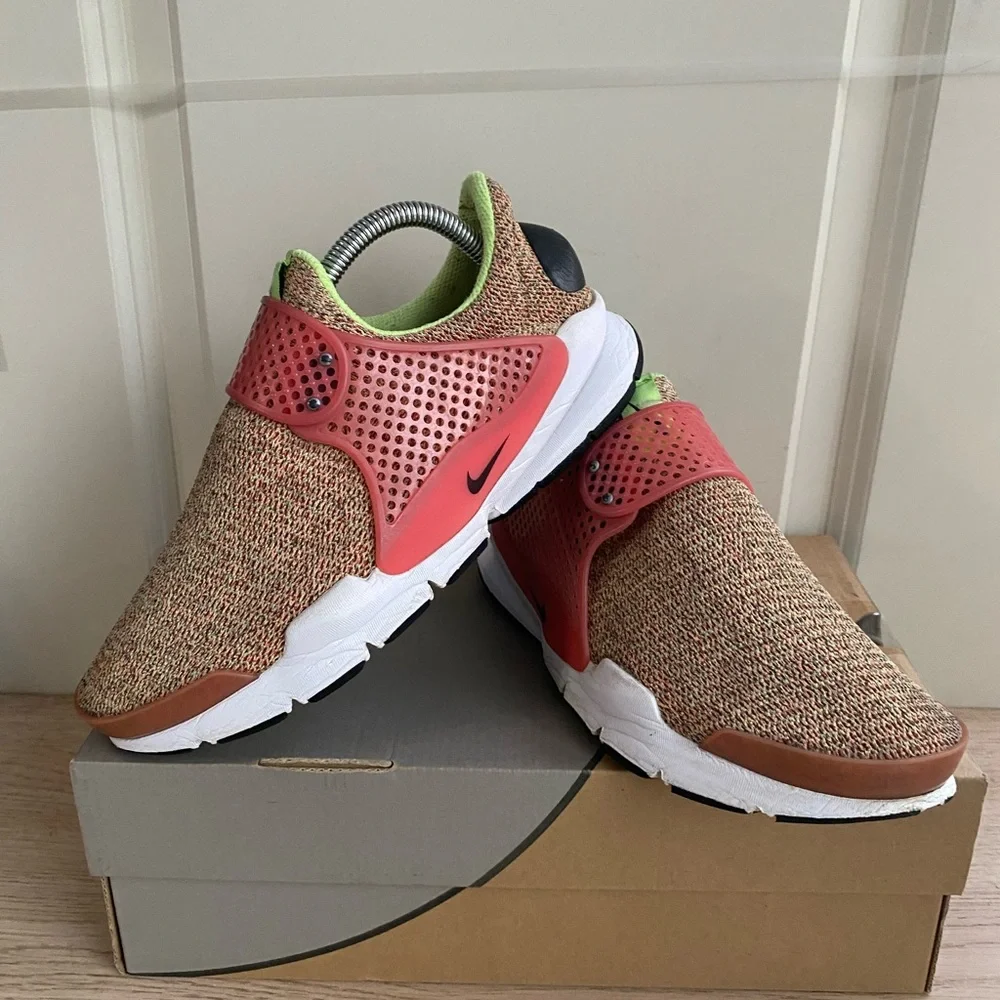 RARE 2016 Nike Sock Dart SE Ghost Green/Hot Punch Women Sneakers - SZ 8 - Picture 12 of 15